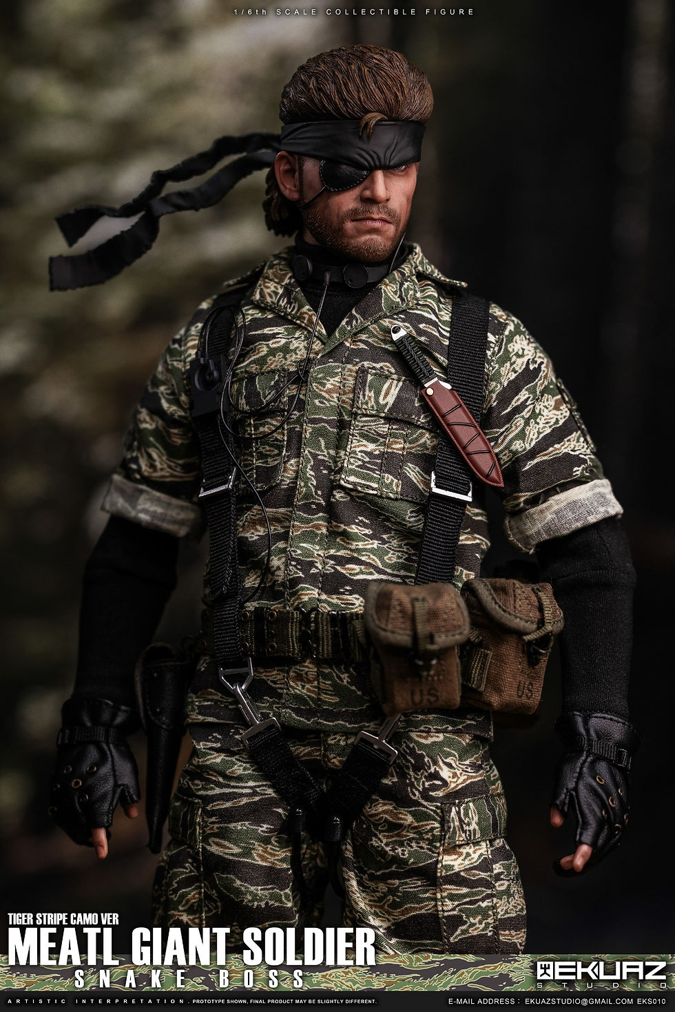 Thumbnail: Ekuaz Studio Metal Giant Soldier 1/6 Snake Boss (Tiger Stripe Camo) EKS010