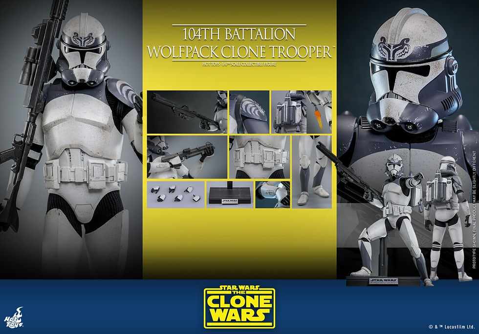 Thumbnail: Star Wars: The Clone Wars 1/6 104th Battalion Wolfpack Clone Trooper  TMS142