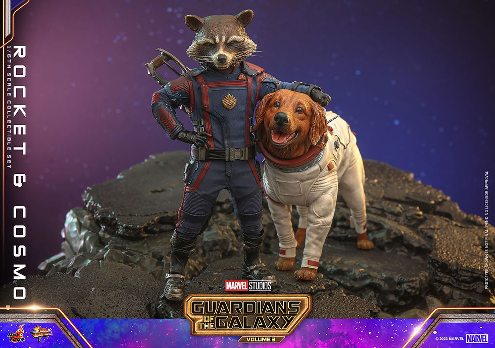 Miniatura: Guardians of the Galaxy Vol. 3 Movie Masterpiece 1/6 Rocket & Cosmo 16 cm MMS708