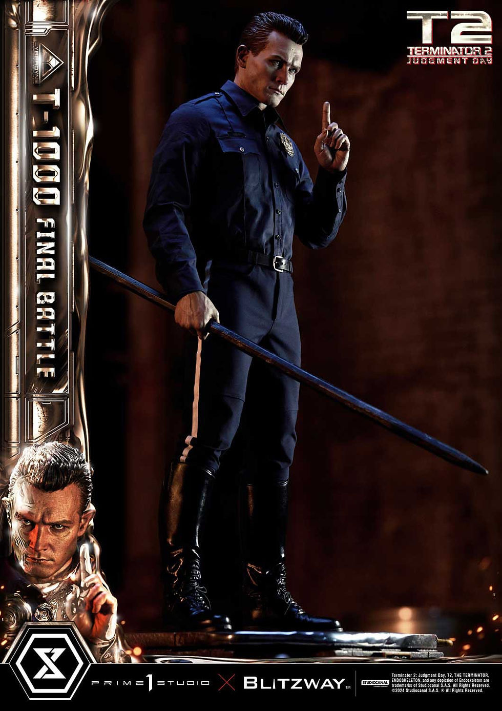 Thumbnail: Terminator 2 Museum Masterline Series Statue 1/3 T-1000 Final Battle 73 cm