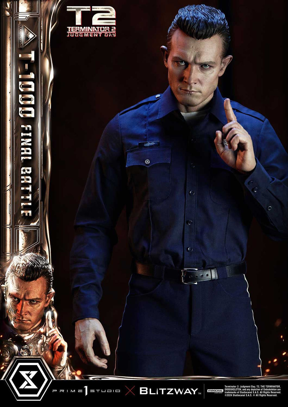 Thumbnail: Terminator 2 Museum Masterline Series Statue 1/3 T-1000 Final Battle 73 cm