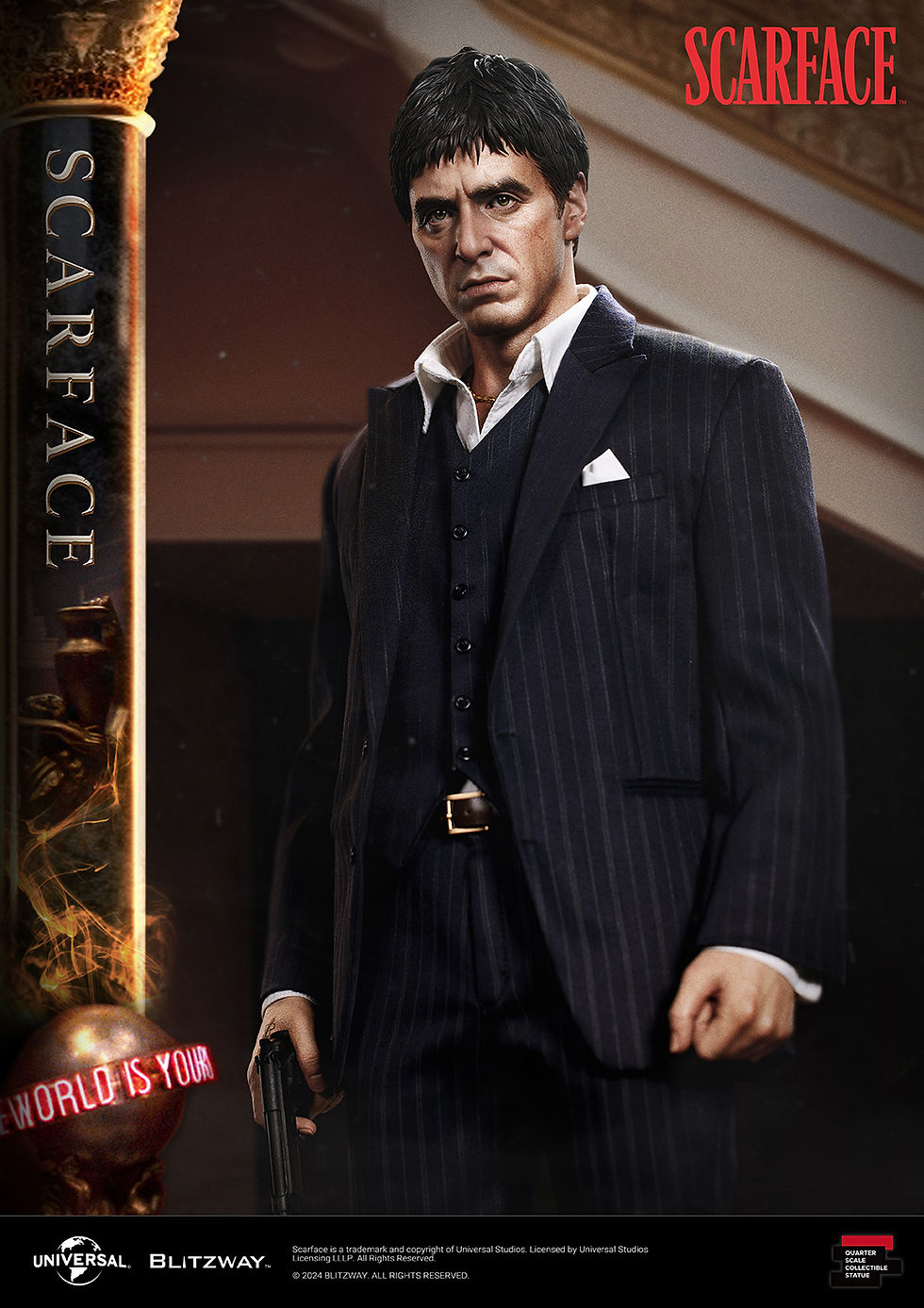 Thumbnail: Blitzway Scarface 1/4 Tony Montana Standard Versione 53 cm