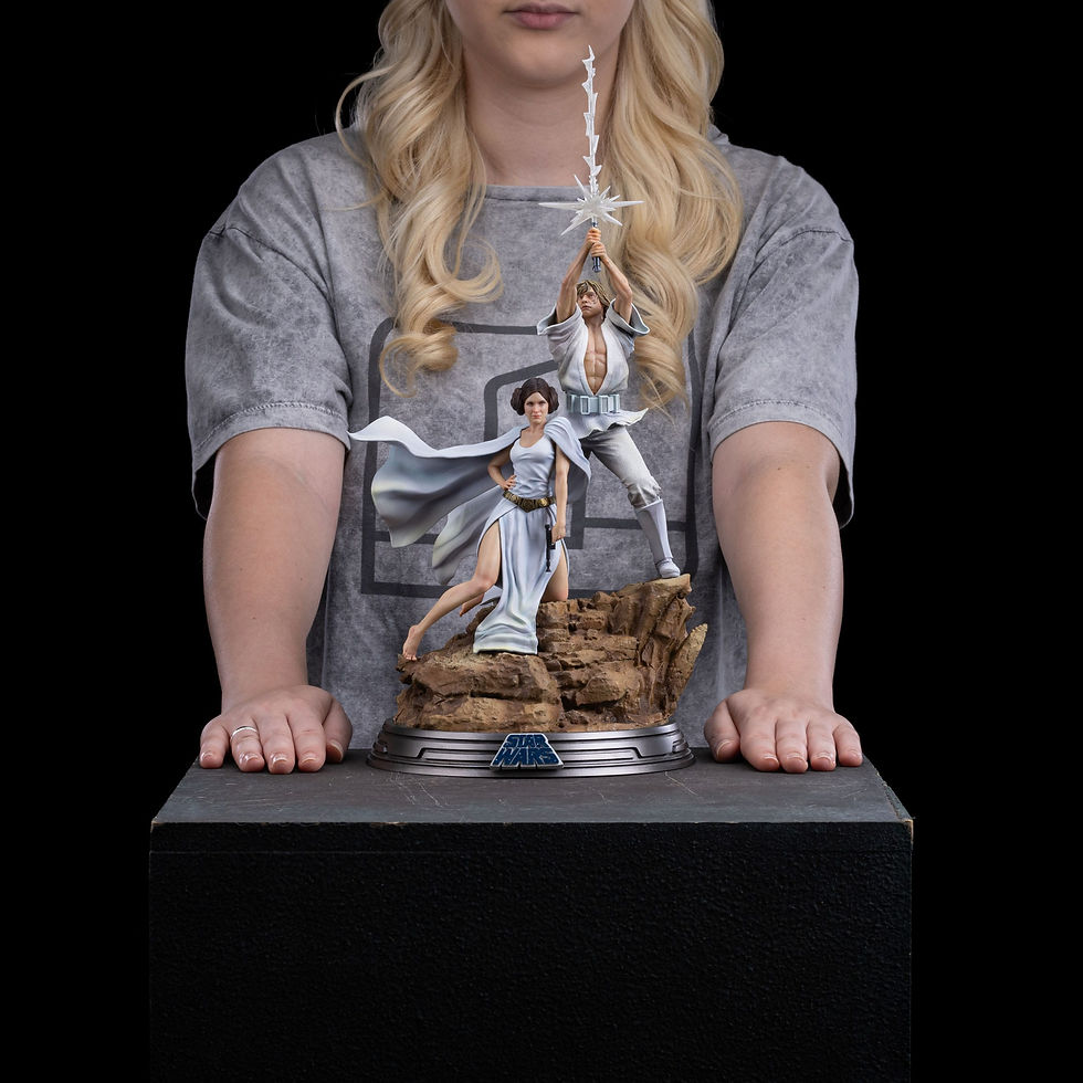 Thumbnail: Star Wars Deluxe Art Scale Statue 1/10 Luke and Leia 41 cm