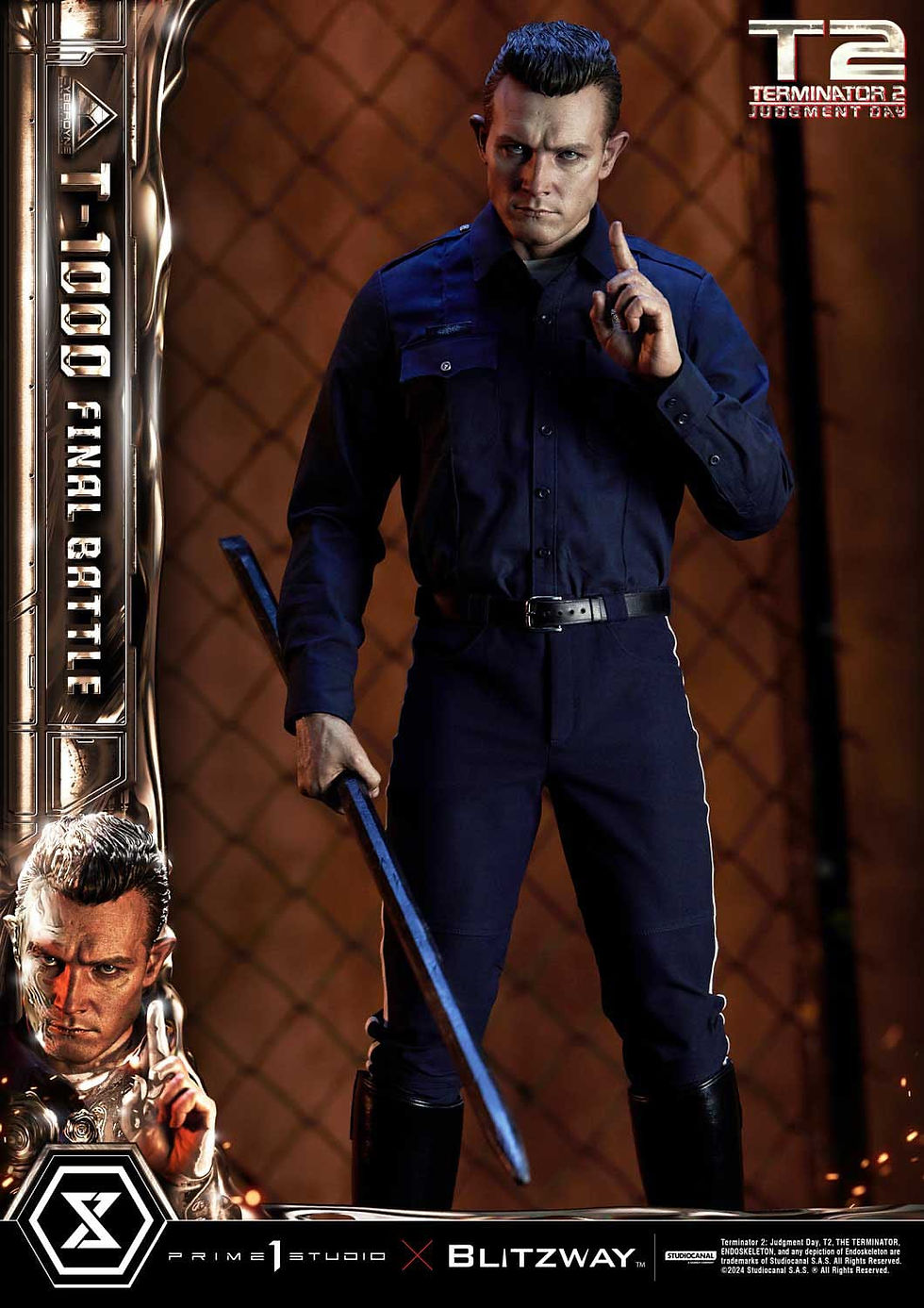 Thumbnail: Terminator 2 Museum Masterline Series Statue 1/3 T-1000 Final Battle 73 cm
