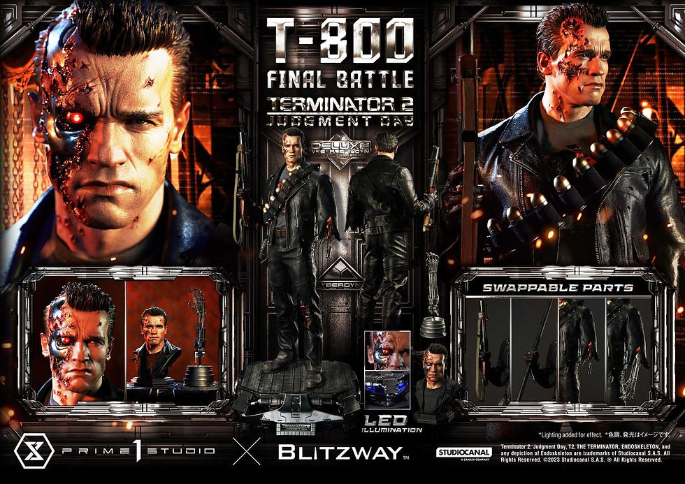 Thumbnail: Terminator 2 Museum Masterline  1/3 T-800 Final Battle DELUXE BONUS Version 75cm