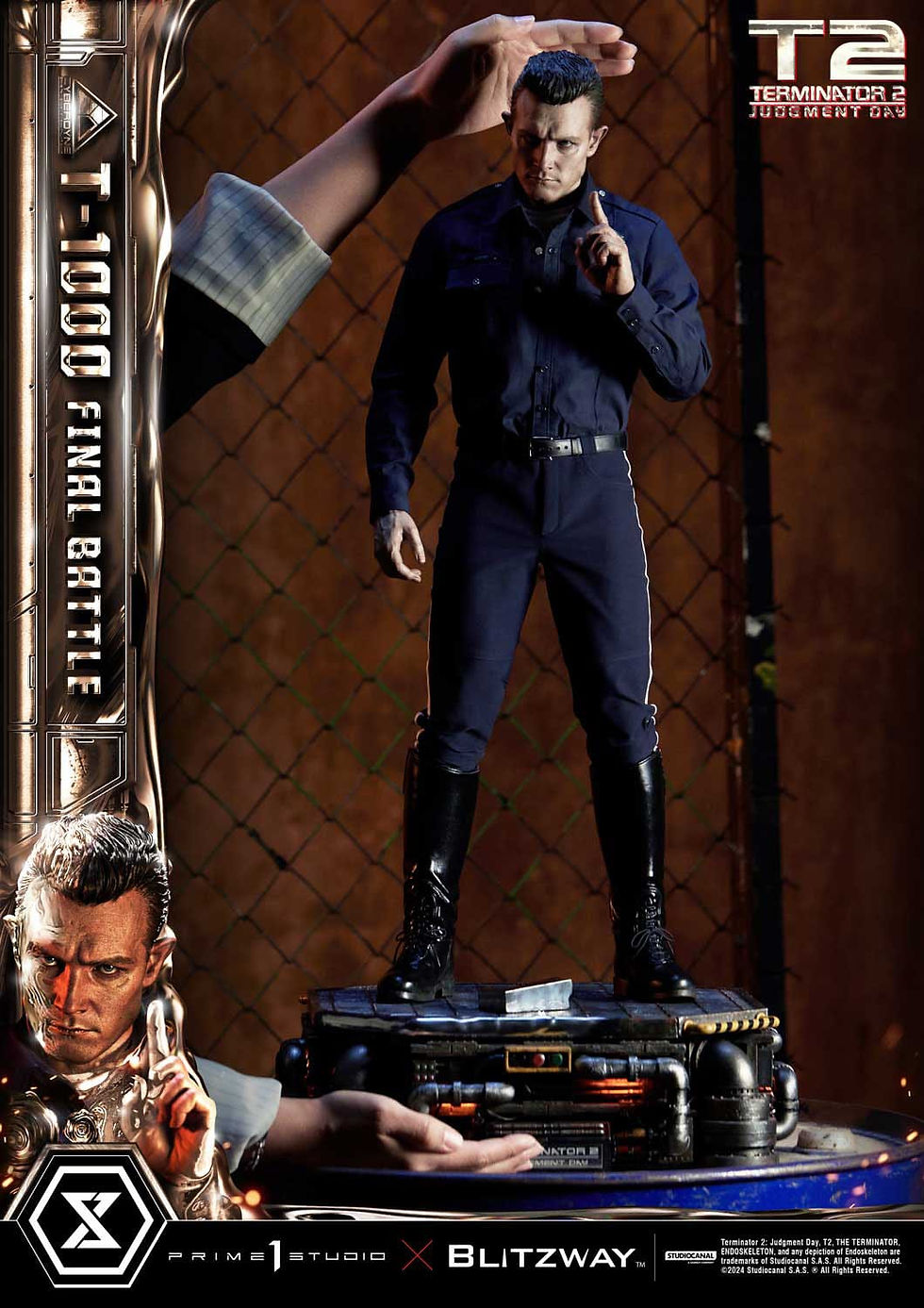 Thumbnail: Terminator 2 Museum Masterline Series Statue 1/3 T-1000 Final Battle 73 cm