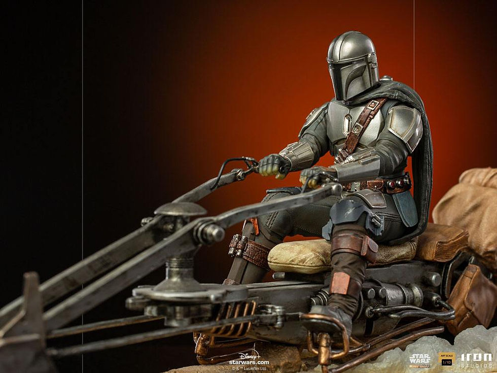 Miniatura: Star Wars The Mandalorian Deluxe 1/10 Mandalorian on Speederbike