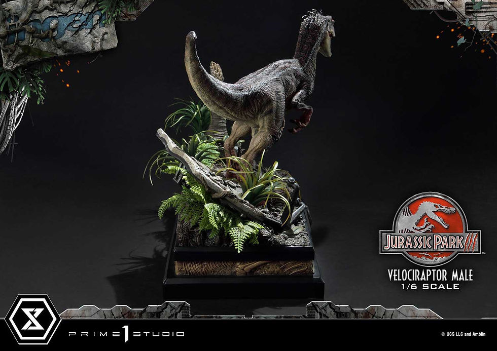 Thumbnail: Jurassic Park III Legacy 1/6 Velociraptor Maschio Versione Bonus 40 cm