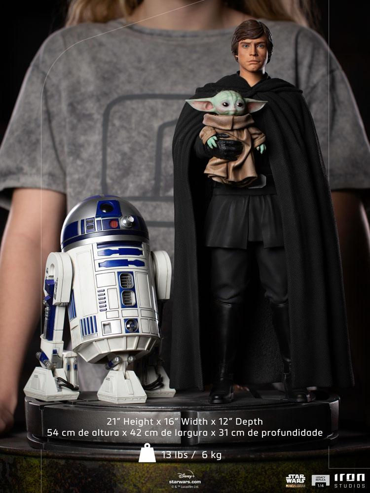 Miniatura: Star Wars The Mandalorian 1/4 Luke Skywalker, R2-D2 & Grog