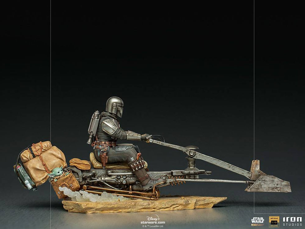Miniatura: Star Wars The Mandalorian Deluxe 1/10 Mandalorian on Speederbike