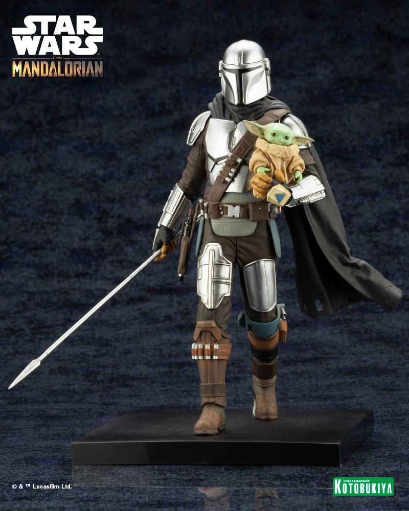 Thumbnail: The Mandalorian ARTFX Statue 1/10 Mandalorian & Grogu with Beskar Staff 18 cm