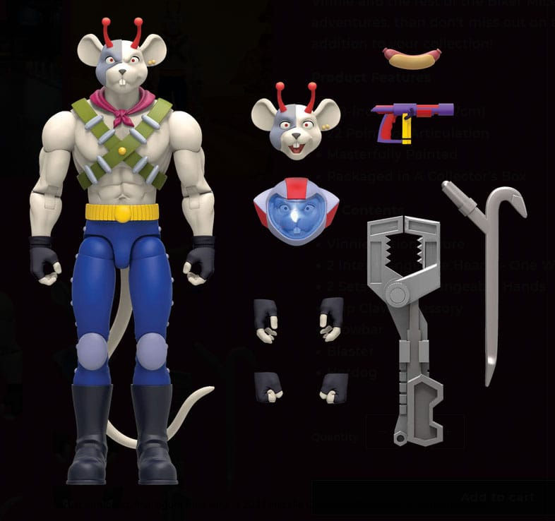 Thumbnail: Biker Mice From Mars Action Figure Vinnie 17 cm