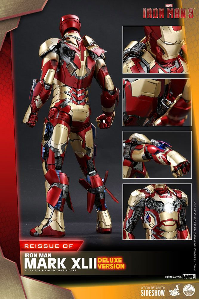 Miniatura: Iron Man 3 Action Figure 1/4 Iron Man Mark XLII Deluxe Ver. 49 cm