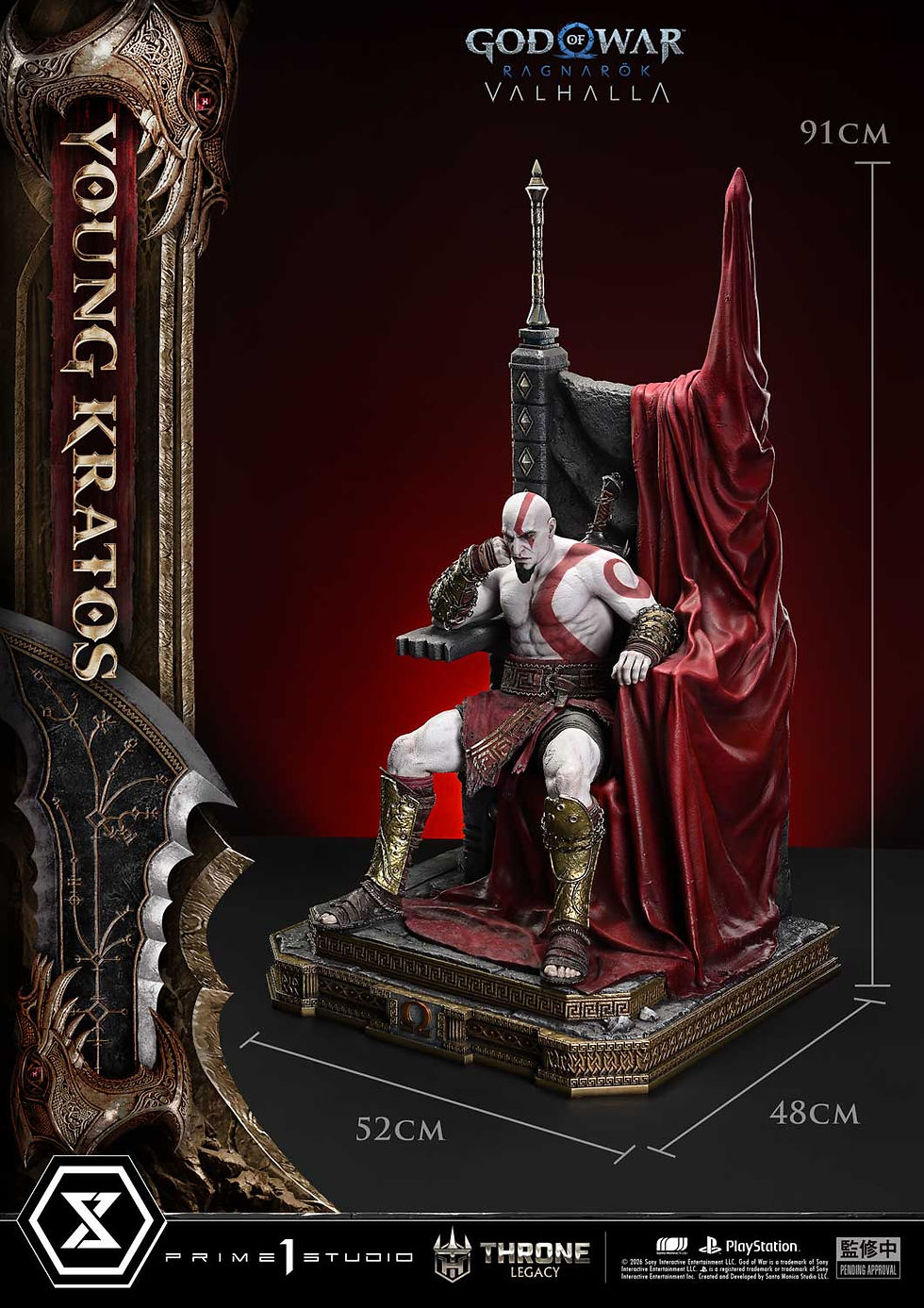 Miniatura: God of War: Ragnarok Valhalla 1/3 Young Kratos TLCGOW-02