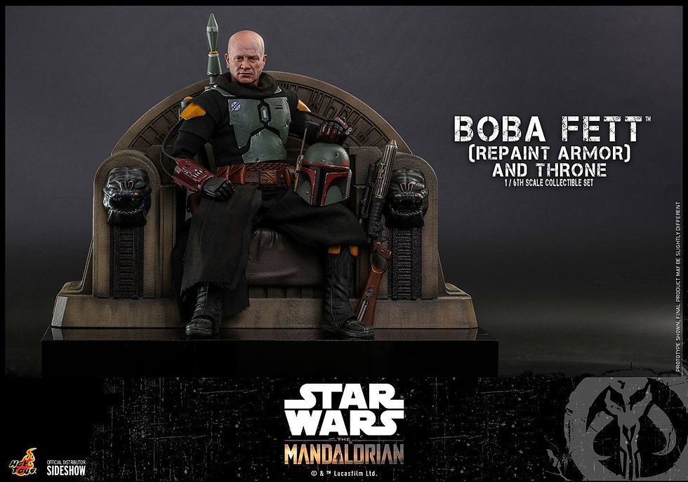 Thumbnail: Star Wars The Mandalorian 1/6 Boba Fett (Repaint Armor) and Throne 30 cm