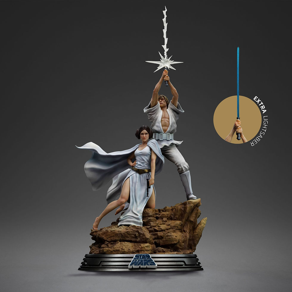 Miniatura: Star Wars Deluxe Art Scale Statue 1/10 Luke and Leia 41 cm