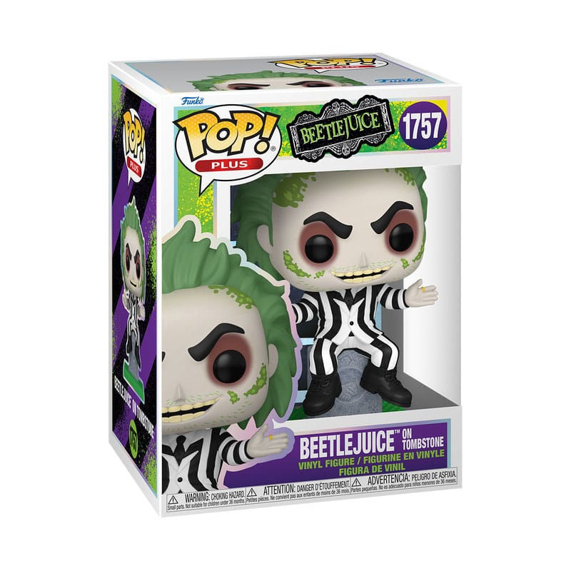 Beetlejuice POP! Plus Movies Vinyl Figure 1757 Beetlejuice w/tombstone 9 cm