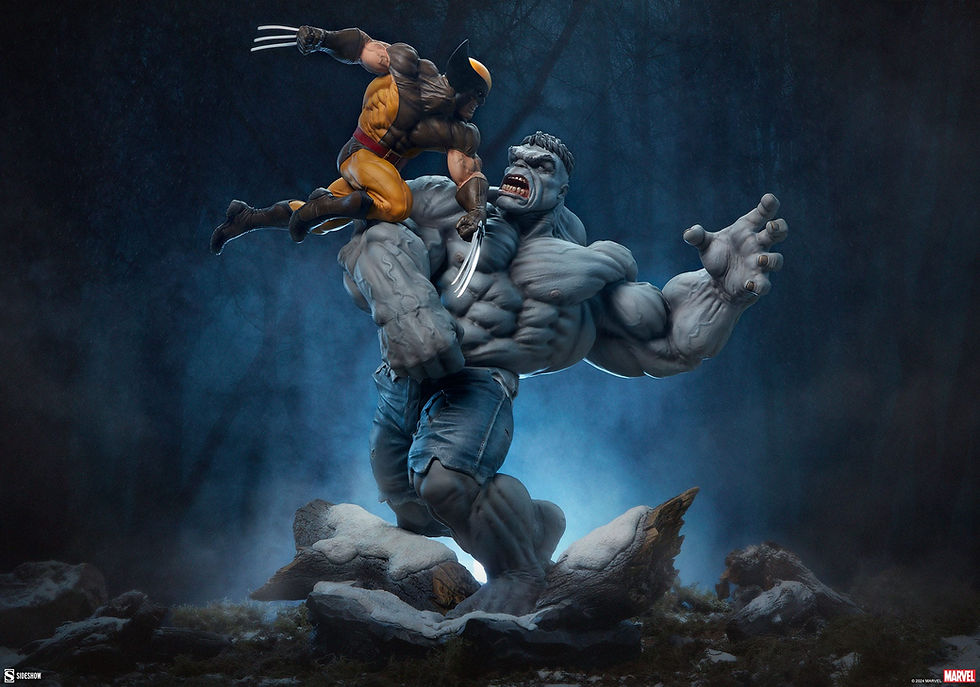 Miniatura: Marvel Statue Grey Hulk vs Wolverine 58 cm