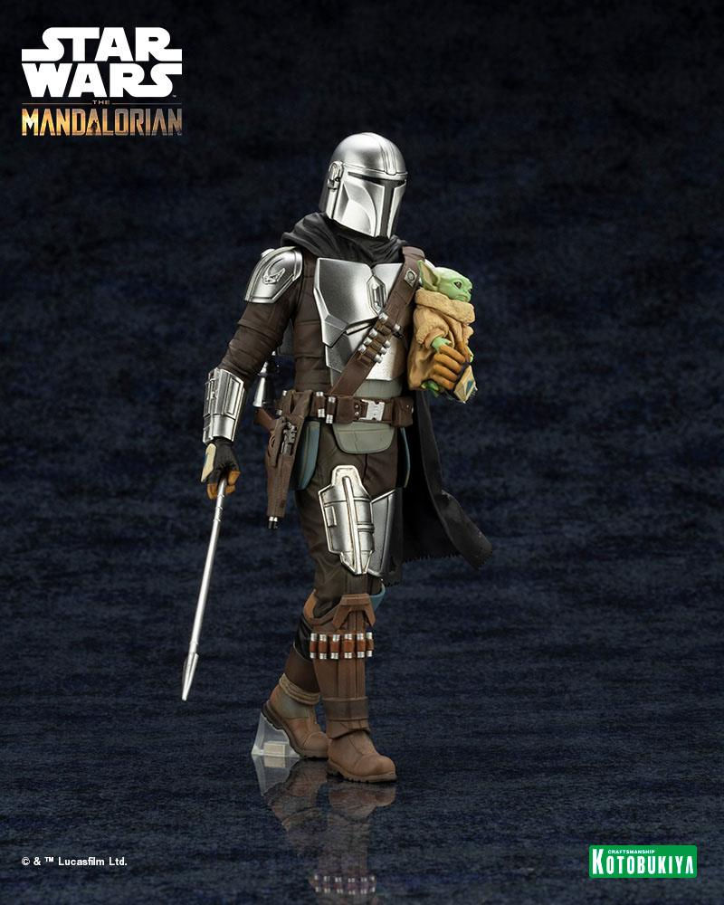 Thumbnail: The Mandalorian ARTFX Statue 1/10 Mandalorian & Grogu with Beskar Staff 18 cm