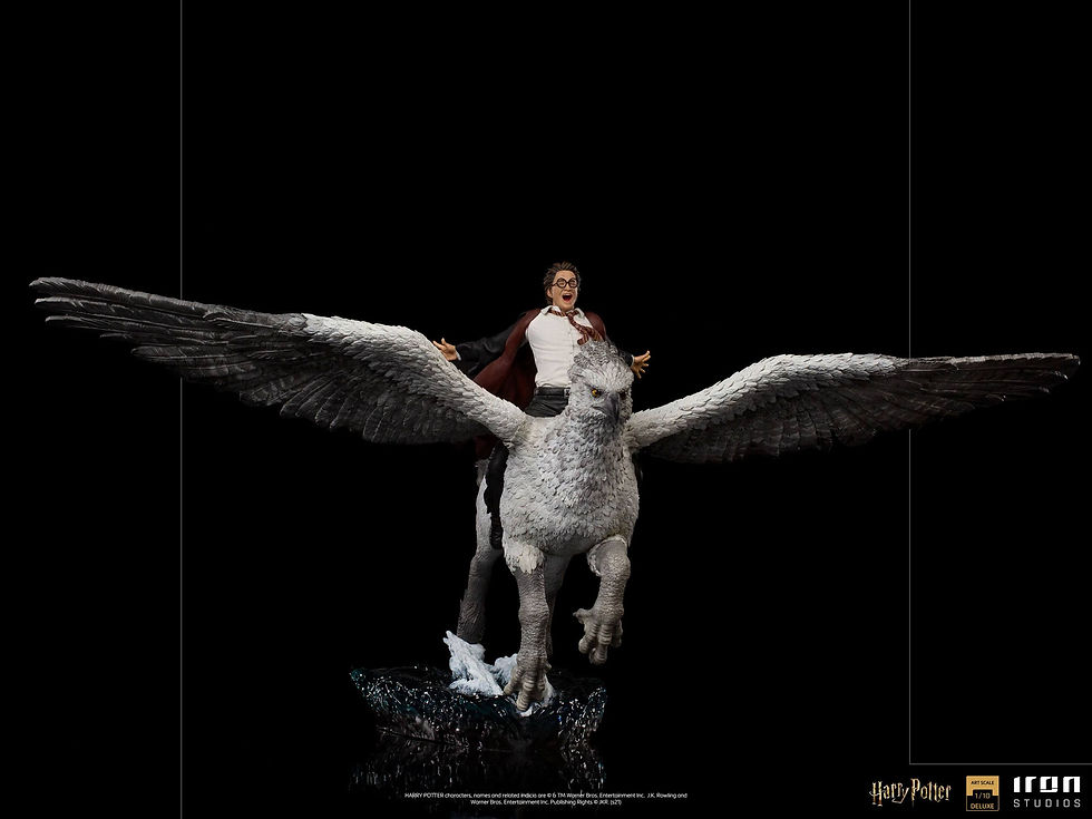 Miniatura: Harry Potter Deluxe Art Scale Statue 1/10 Harry Potter and Buckbeak 30 cm
