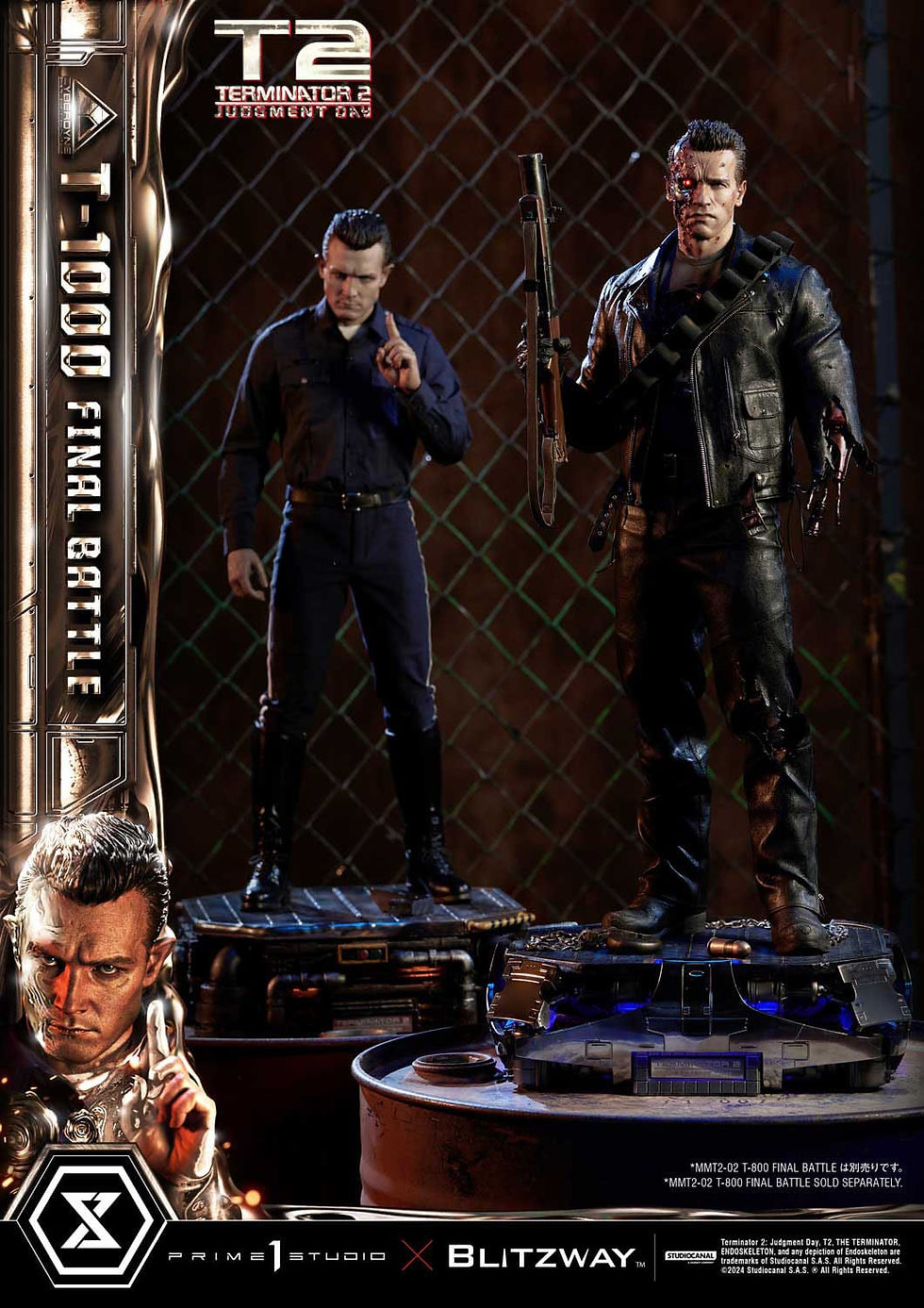 Thumbnail: Terminator 2 Museum Masterline Series Statue 1/3 T-1000 Final Battle 73 cm