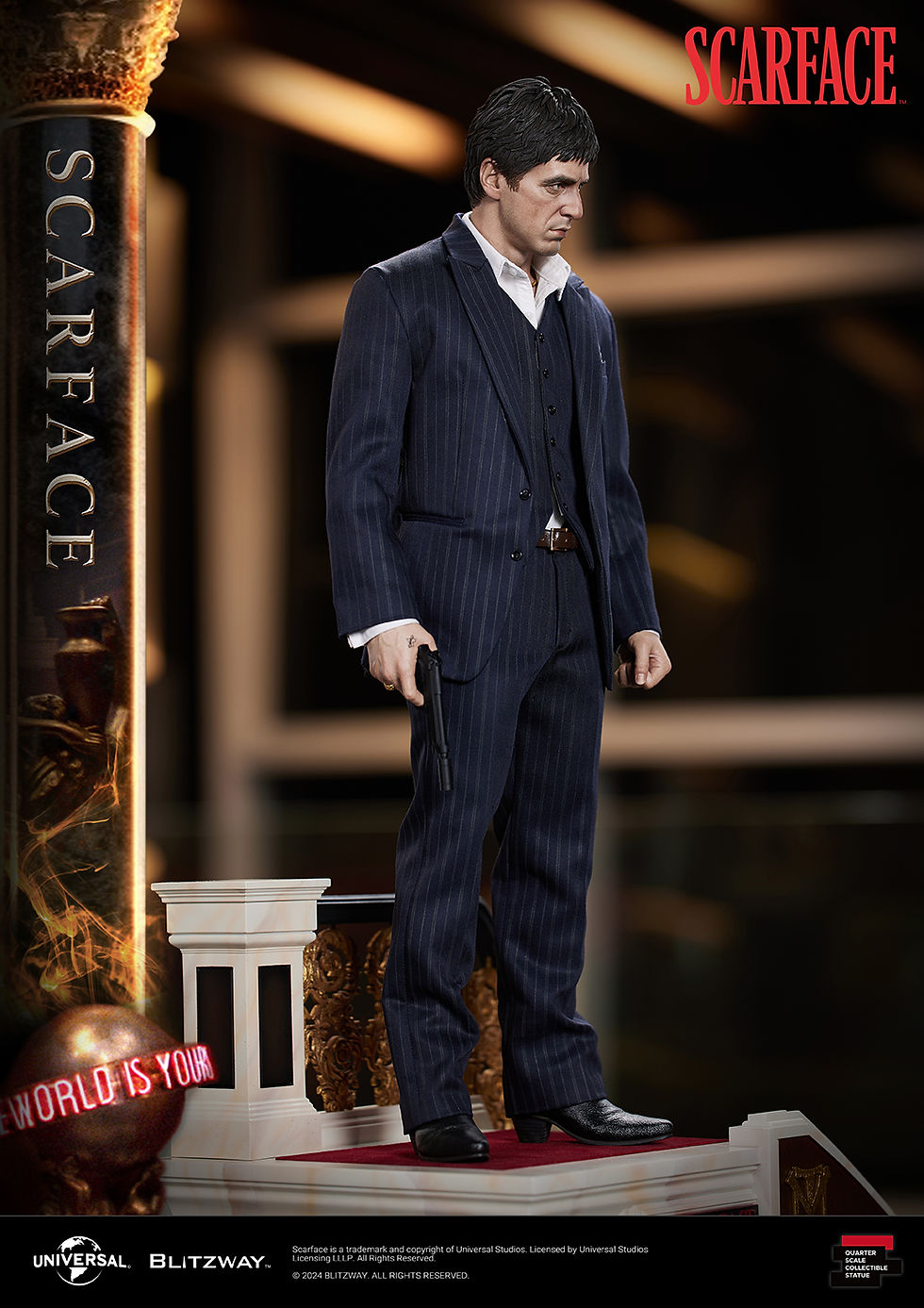 Miniatura: Blitzway Scarface 1/4 Tony Montana Standard Versione 53 cm