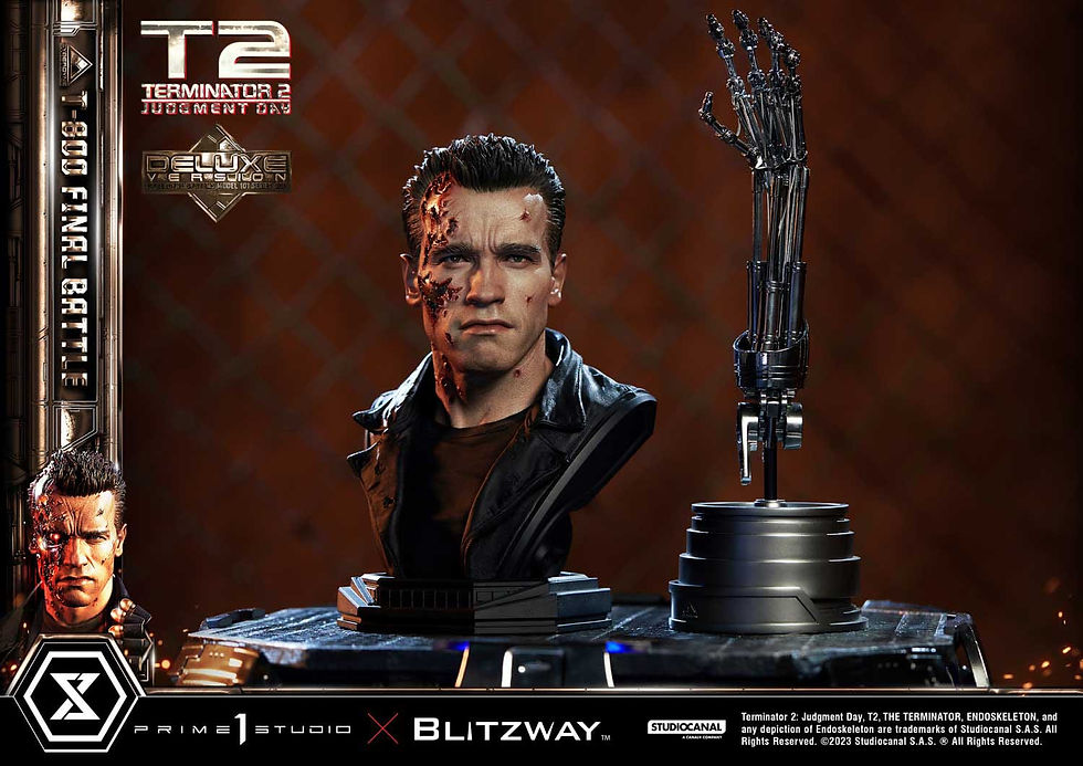 Thumbnail: Terminator 2 Museum Masterline  1/3 T-800 Final Battle DELUXE BONUS Version 75cm