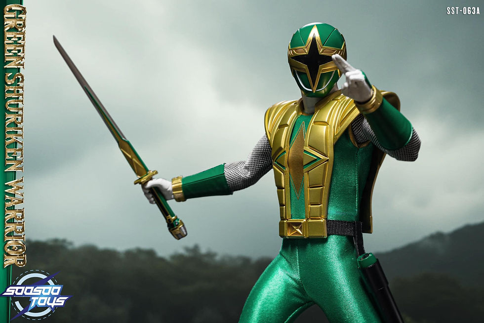 Thumbnail: SooSoo Toys (SST063A) 1/6 Scale Green Shuriken Warrior Figure