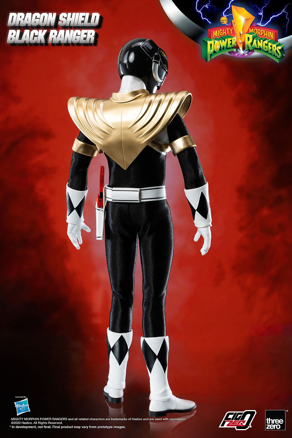 Miniatura: Mighty Morphin Power Rangers FigZero Action Figure 1/6 Dragon Shield Black Range