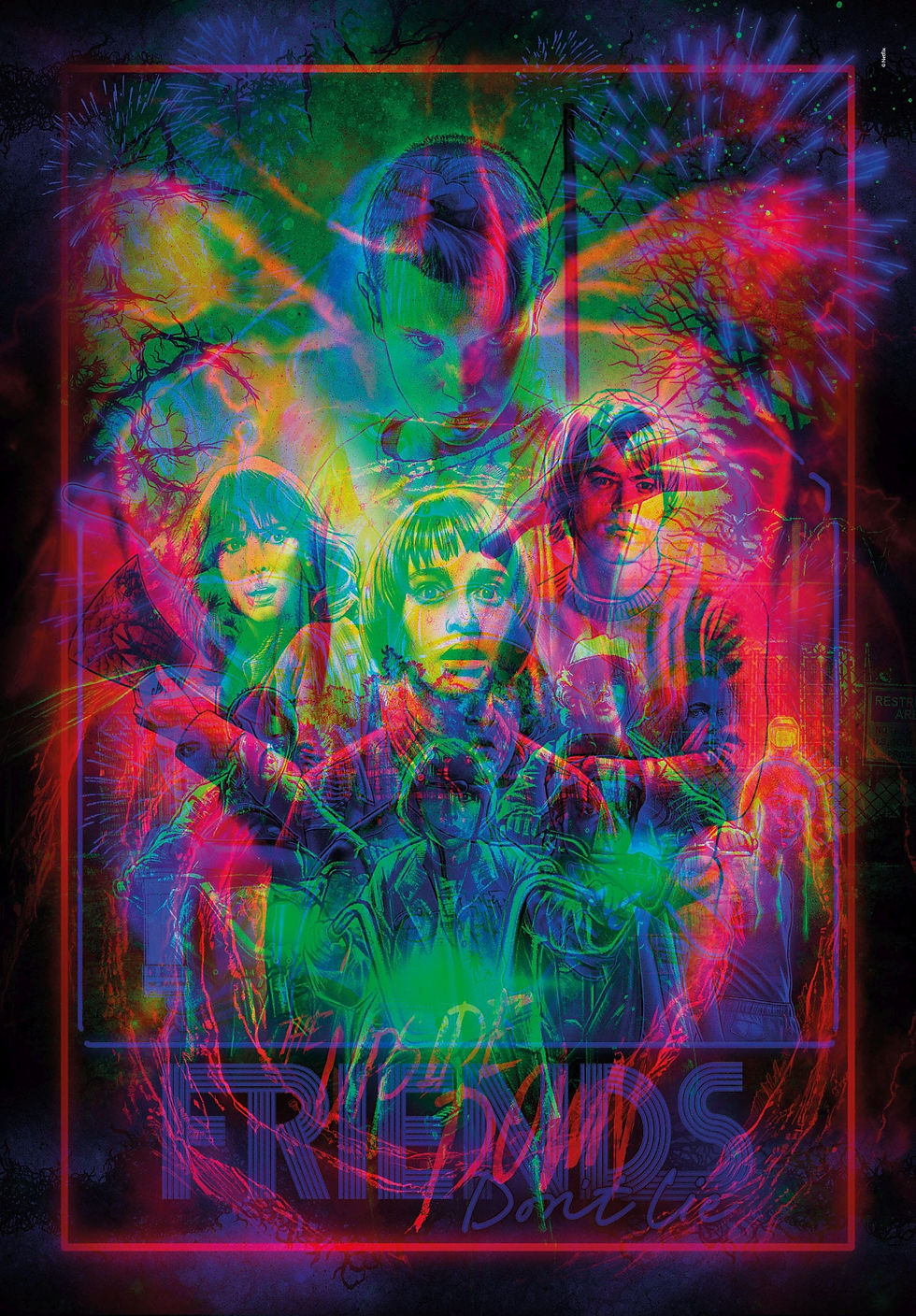 Thumbnail: Stranger Things Art Collection Jigsaw Puzzle with Light-Up Effect The Upside