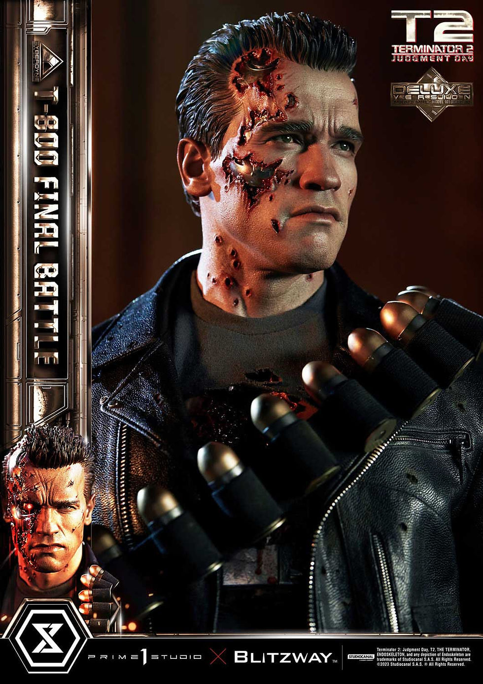 Thumbnail: Terminator 2 Museum Masterline  1/3 T-800 Final Battle Deluxe Version 75 cm