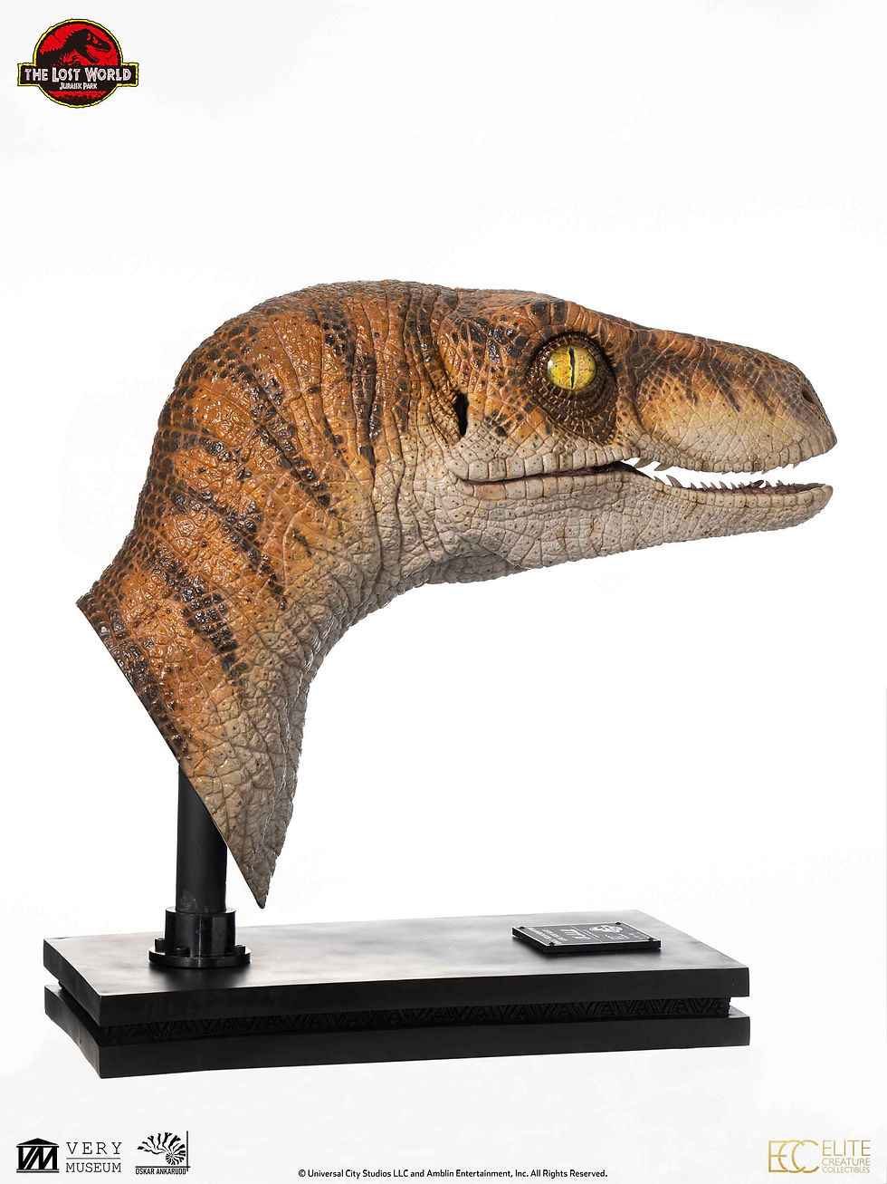 Miniatura: Jurassic Park Life-Size Bust Male Velociraptor 75 cm
