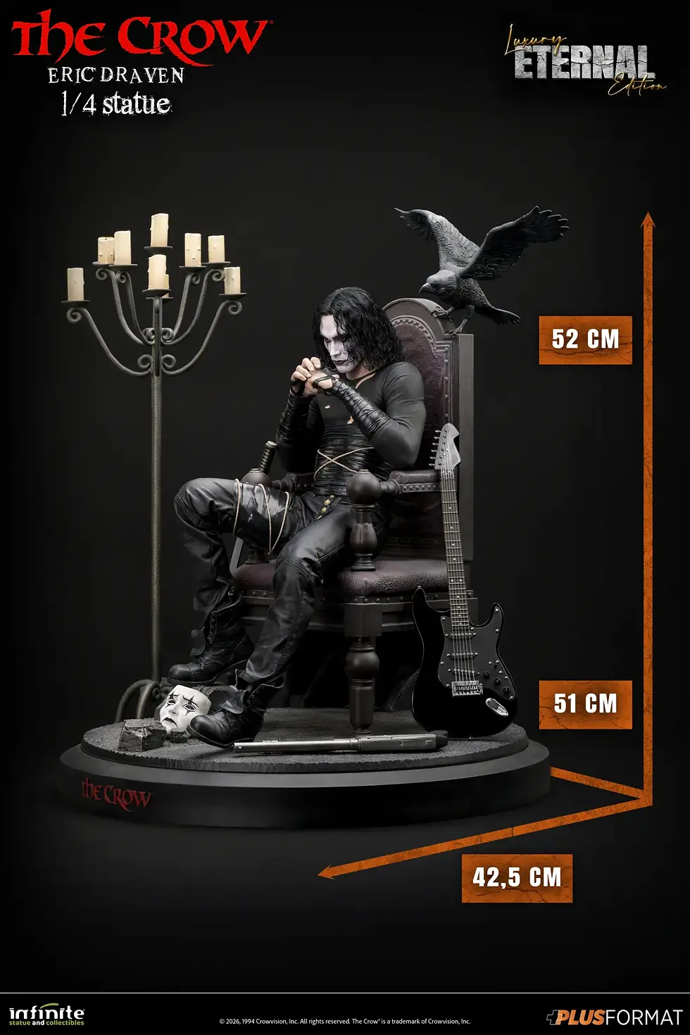 Miniatura: The Crow Eric Draven Luxury Eternal Edition 1/4 Plus Format Statue