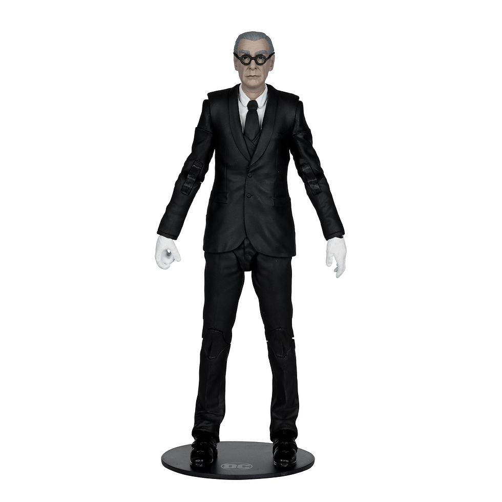 Miniatura: Batman Forever with Vehicle Alfred Pennyworth & Batmobile (Gold Label) 79 cm