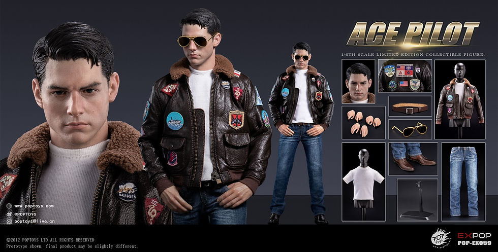 Thumbnail: PopToys Ace Pilot Jacket Version 1/6 Top Gun Maverick EX059
