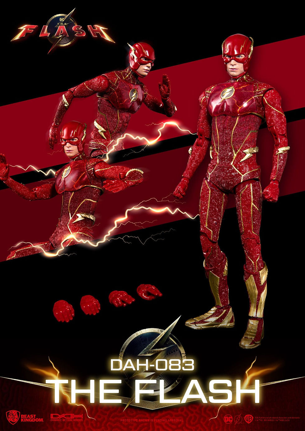 Miniatura: The Flash Dynamic 8ction Heroes Action Figure 1/9 The Flash 24 cm