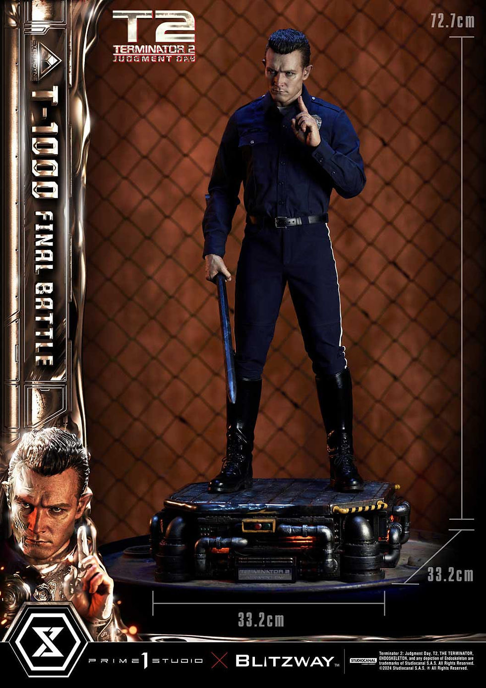 Thumbnail: Terminator 2 Museum Masterline Series Statue 1/3 T-1000 Final Battle 73 cm