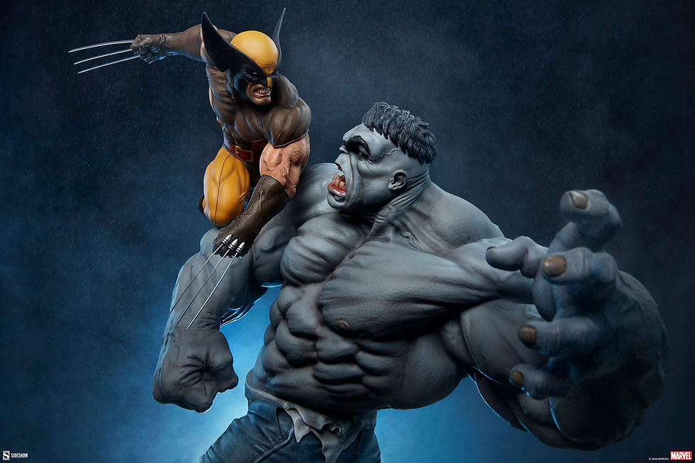 Miniatura: Marvel Statue Grey Hulk vs Wolverine 58 cm