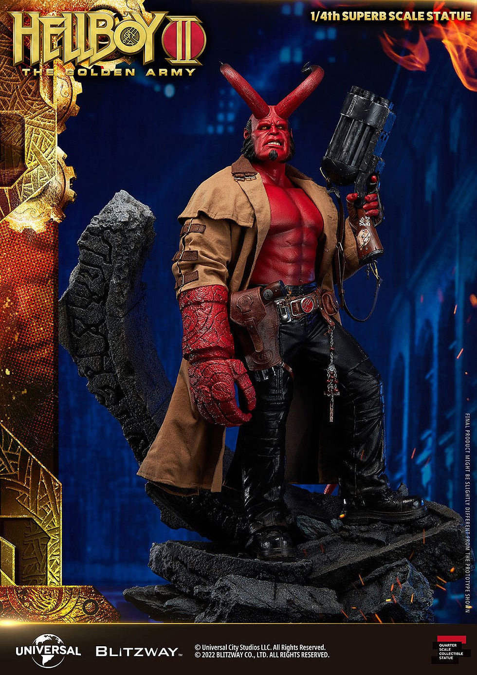 Thumbnail: Hellboy II: The Golden Army Superb Statue 1/4 Hellboy 70 cm