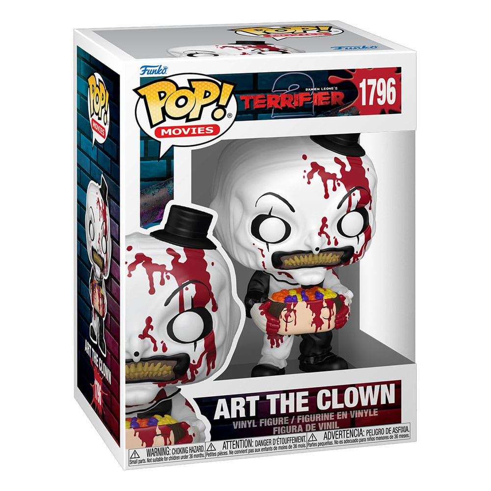 Terrifier 2 POP! Movies Vinyl Figure 1796 Art the Clown & Candy Filled Head 9 cm