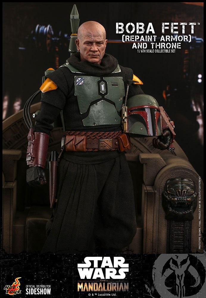 Thumbnail: Star Wars The Mandalorian 1/6 Boba Fett (Repaint Armor) and Throne 30 cm