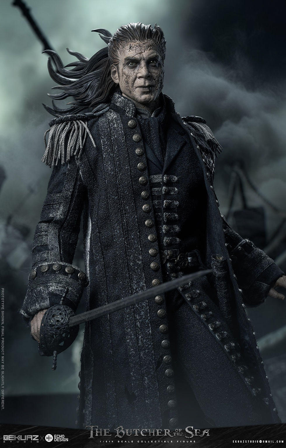 Miniatura: Ekuaz Studio Pirates of Caribbean 1/6 The Butcher  of the  sea  EKS013