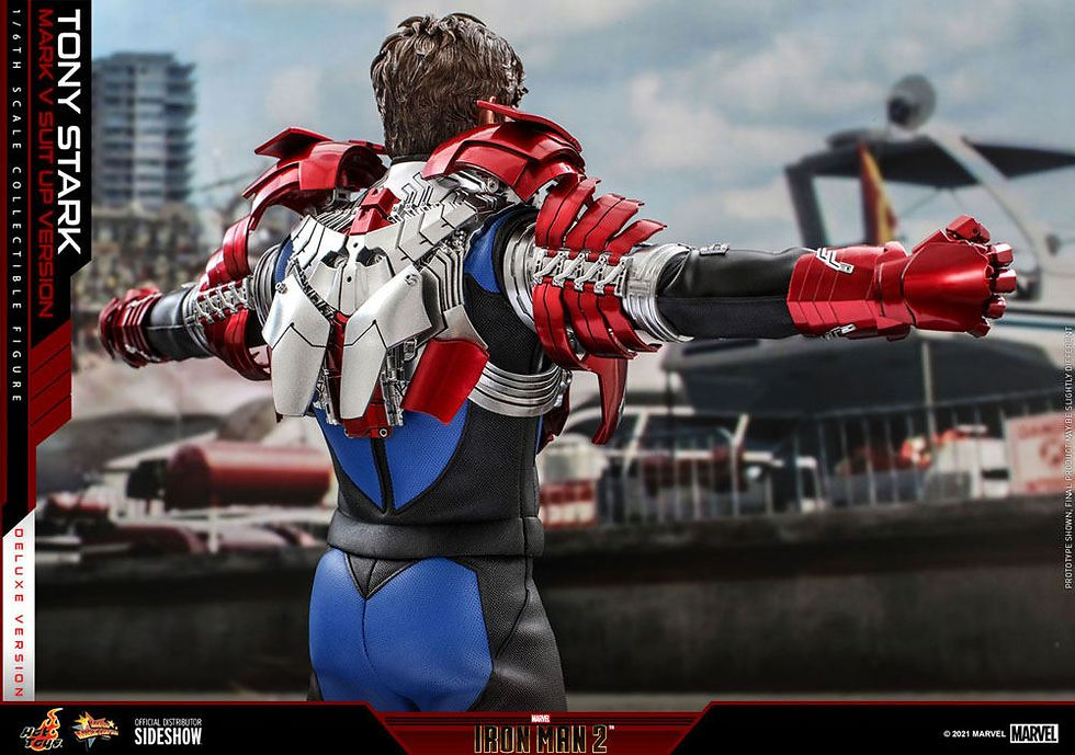 Thumbnail: Iron Man 2 - 1/6 Tony Stark (Mark V Suit Up Version) Deluxe 31 cm