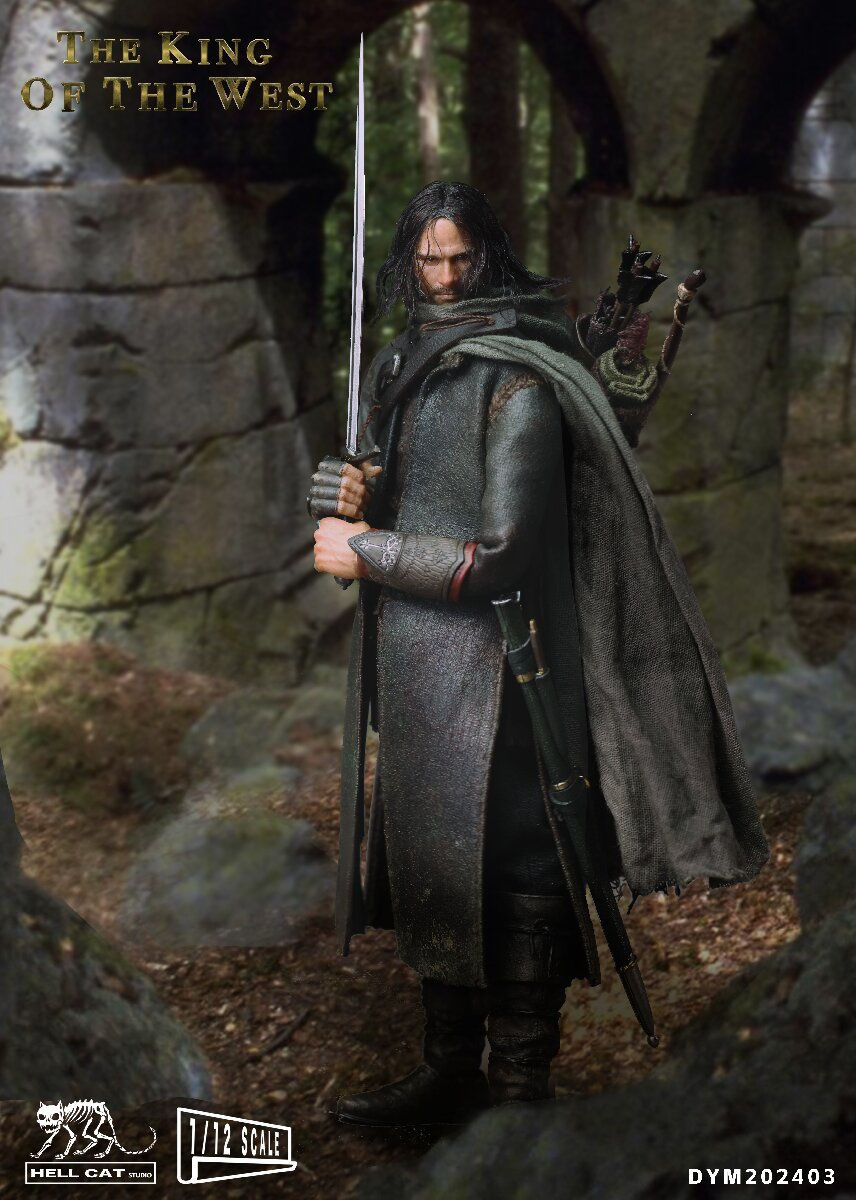 Miniatura: Hell Cat Studios  LOTR 1/12 Aragorn The King of the West DYM202403