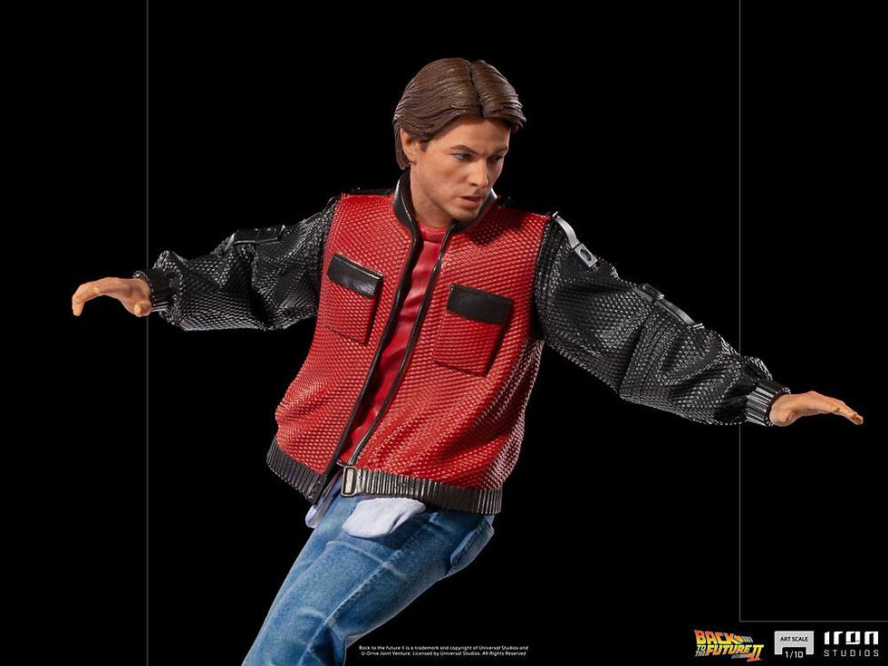 Miniatura: Back to the Future II Art Scale 1/10 Marty McFly on Hoverboard 22 cm by Iron Stu
