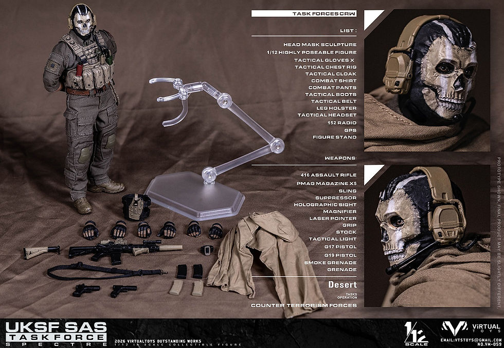Miniatura: VTS Toys UKSF SAS 1/12 Task force SPECTRE VM-059