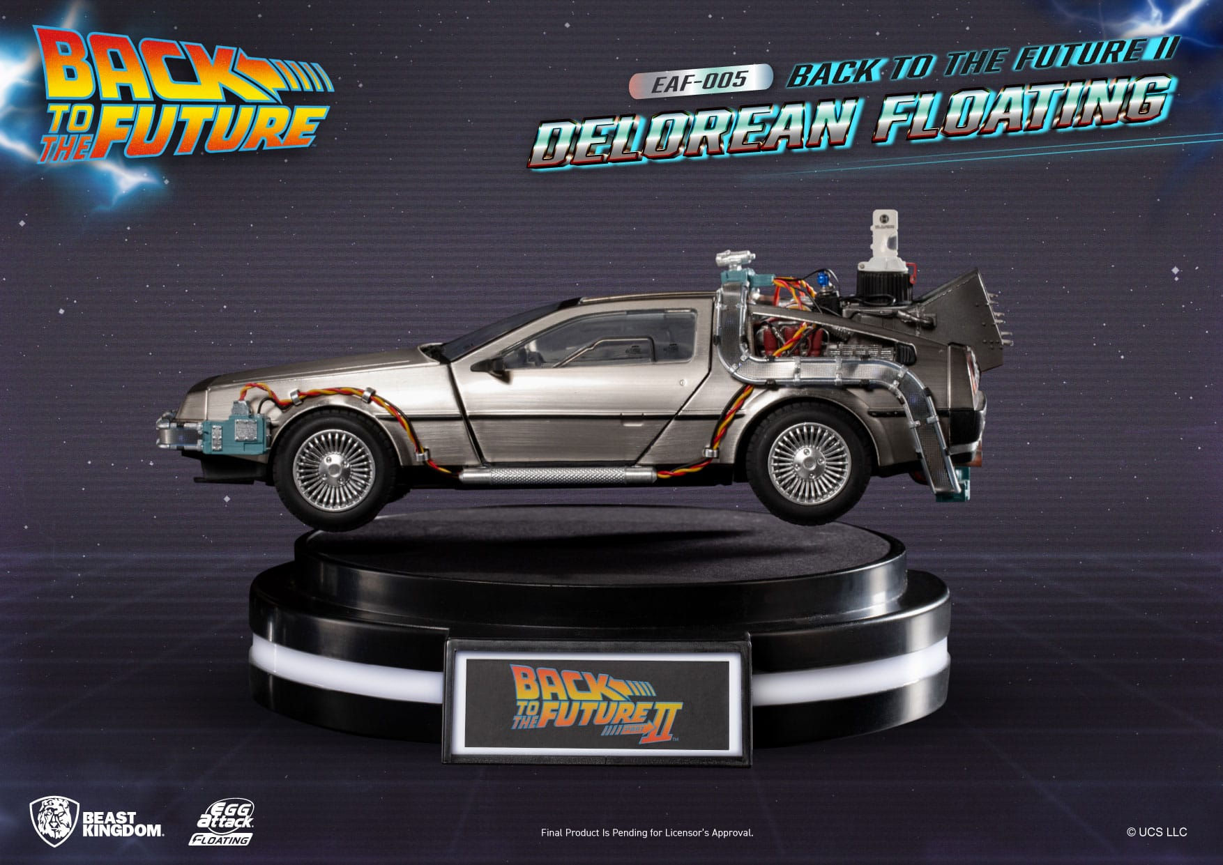 Back to the Future II Egg Attack Floating  DeLorean Standard Version 20 cm
