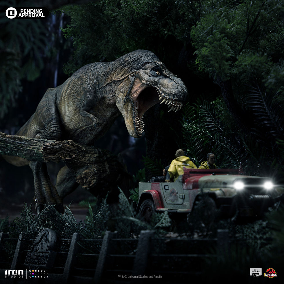 Miniatura: Jurassic Park 1/20 T-rex Diorama Statue