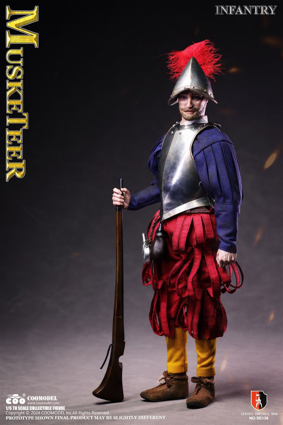 Coomodel Series Empires New 1/6 Musketeer Infantry SE139