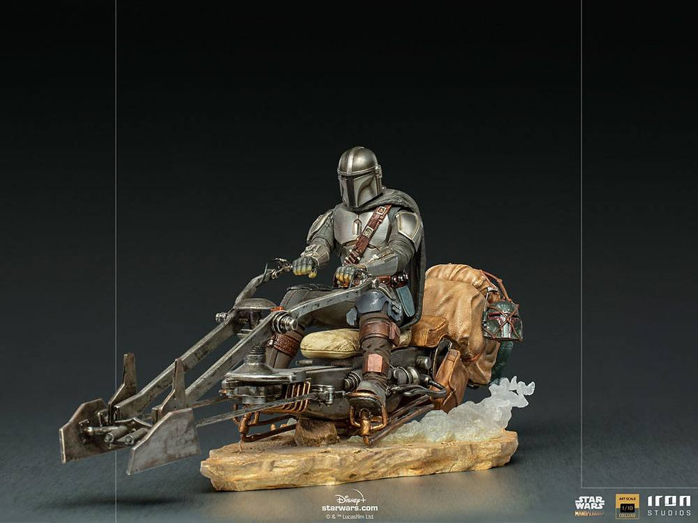 Miniatura: Star Wars The Mandalorian Deluxe 1/10 Mandalorian on Speederbike